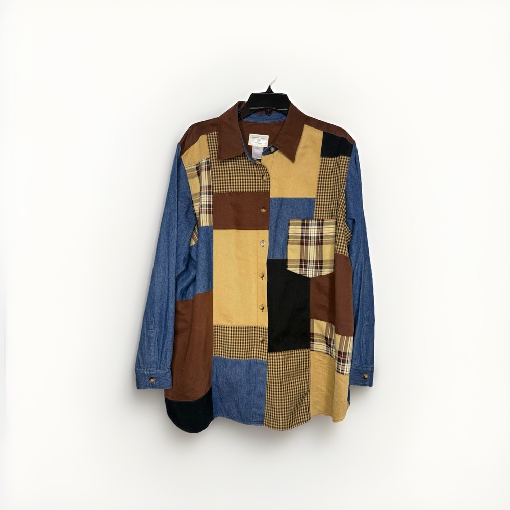 Vintage‎ Susan Bristol Quilted Patchwork Jacket Womens 2W Cottagecore Grannycore